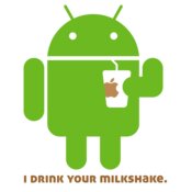 Android Logo: I drink your milkshake.